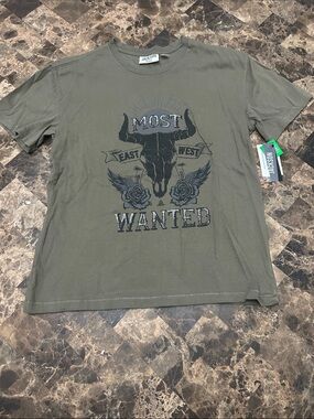 NWT 🆕 Jackson Boys Olive Green “Most Wanted” Graphic Tee 100% cotton